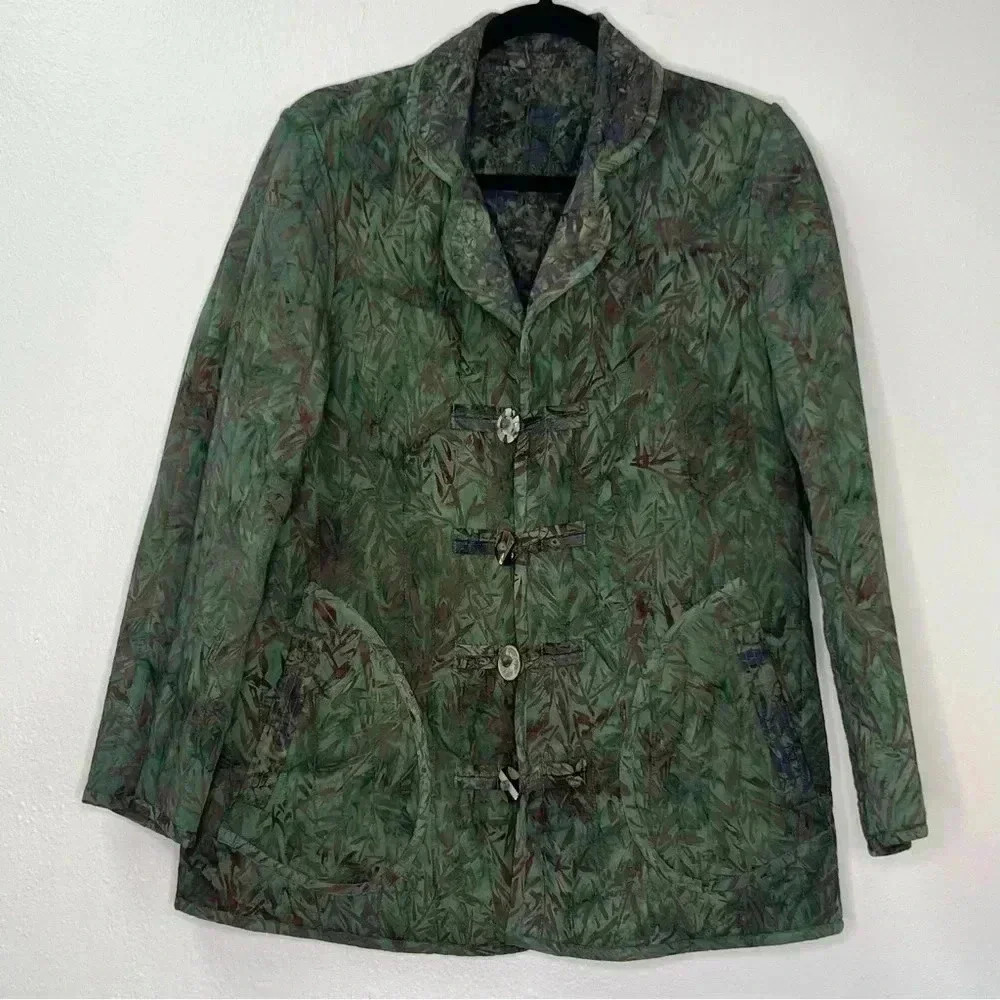 Frivolous By La Blend Hand Made Quilted Funky  Boho Reversible Jacket Sz‎ S